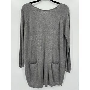 BA&SH Gray Silk & Cashmere Button Back Lightweight Sweatshirt Top Size 0 XS